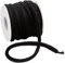 BENECREAT 10 Yards Velvet Cord for Crafts, 6mm Black Round Tubing Fabric Cord with A Spool, Piping Trim Velvet Cord Trim for Sewing, Pillow Curtains Cloth Trimming Accessories