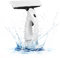 Builrand Cordless Electric Window Vac Vacuum Cleaner Handheld with 200ml Dirty Water Tank and 90ml Clean Water Tank for Glass Car Window Mirror Tiles Shower Screen Washer Glass Cleaner