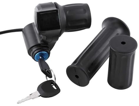 XEBRAD For Electric Bike Scooter Half Wrist Throttle Grip Handle LED Display Key Knock 12V-99V Electric Throttle E-bike Accessory Scooter Controller Panel