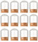 Upstore 12 Pcs Cloche Bell Jar 10ml Cloche Glass Dome with Cork Base Mini Glass Bottles Decorative Jars Display Case for Flower Storage Home Christmas Party Favor Decoration 1.18 x 1.57 inch
