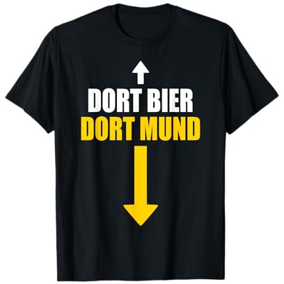 dortmund T-Shirt, Unisex, Erwachsene, Fußballfans, Casual Wear, Kurzarm, T-Shirt, Schwarz, S