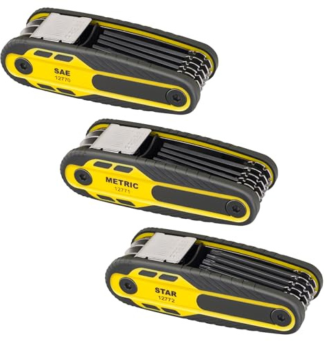 Titan 12773 24-Piece Star, SAE, and Metric Locking Folding Hex Key Set
