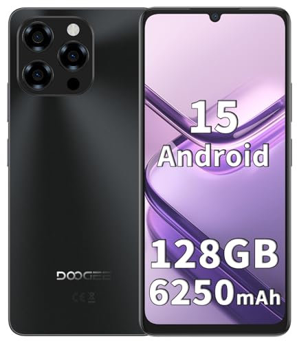 DOOGEE Note 58 Android 15 Smartphone, 32GB+128GB/2TB, 6.75'' HD+ 90Hz, 6250mAh, Octa-Core, 16MP+8MP, 4G Dual SIM Telefono Cellulare, Face ID, NFC/GPS/OTG