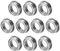 M METERXITY 10-Pack MF85ZZ Flanged Ball Bearing, 5 x 8 x 2.5mm Double Metal Shielded Chrome Steel (GCr15) Flange Rip Bearings for Wheelbarrow/Printer/Fax Machines/Power Tools