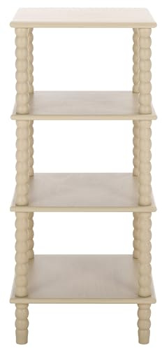 SAFAVIEH Home Collection Dilyn Sand 4-Tier Shelving Unit Etagere Bookshelf