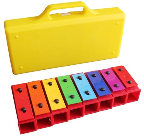 Xilófono, Sonido estable y materiales duraderos, Glockenspiel 8 notas con 2 mazos for niños en escuela hogar y actividades musicales