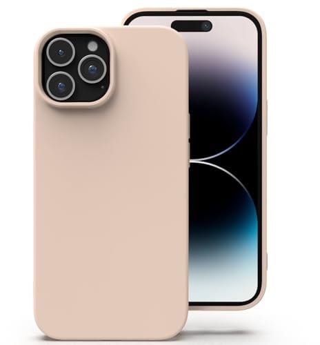 Zuvirelx Silikon Hülle für iPhone 14 Pro - Helles Pink | Dünne, Rutschfest, Weiches Griff, Minimalistisch, Taschenpassend, Stoßfest Handyhülle