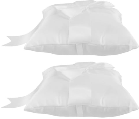 Operitacx Coussin Porte-alliances Lot de 2 en Tissu sécurisé avec nœud décoratif pour cérémonie de fiançailles et événements en extérieur