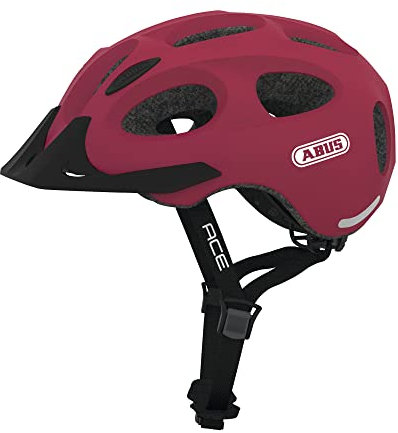 ABUS Youn-I ACE Casco da città - Casco da bicicletta contemporaneo per uso quotidiano - Per uomo e donna - Rosso, Taglia L