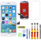 GULEEK Ecran pour iPhone 7 Plus Blanc LCD Tactile Écran Remplacement Vitre Rechange Afficheur Retina Complet Joint Assemblé Réparation Outils Kit,Protege Glace avec Modèle A1661 A1784 A1785