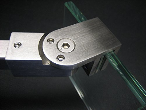 Brackhues VA-Beschläge Duschwandstabilisierung aus Rostfreiem Edelstahl matt gebürstet, Silber, 1500mm
