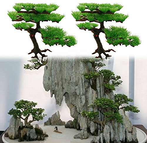Demiawaking Künstliche Pflanze Aquarium Rockery Bonsai Hotel Ornament Deko