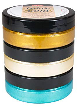 Viva Decor Inka Gold 3er Farbset (Havanna) Metallic Effektfarbe, Metallglanz Polierfarbe, Effekt Farbe Metall, Bastelfarbe, Dekofarbe