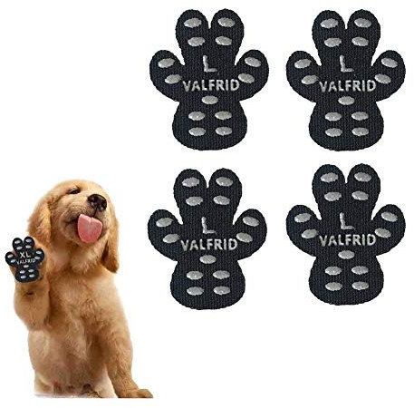 VALFRID Anti-Rutsch Pfotenschutz für Hunde 40 Stücke,Selbstklebende Silikon-Gel Beständig rutschfest Traktion Hund Schuhe Hundeschuhe Hundesocken Ersetzen L
