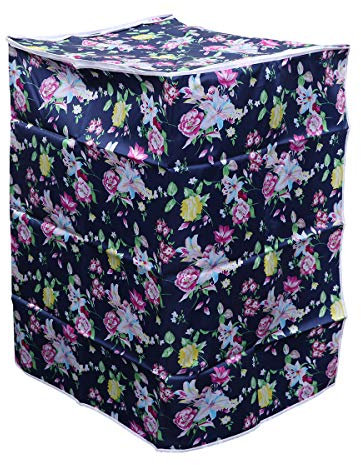 LIOOBO Coprilavatrice Verticale Impermeabile con Cerniera Anti-Spruzzi e Anti Sunlight 55×58×87cm (Rosa Nera)
