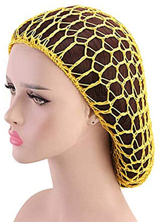 Egurs Haarnetz Haarpflegenetz Long Netz Form Schlaf Mütze Nachtschlafmütze Gelb