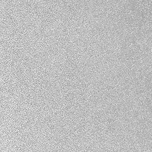 DecoHomeTextil Heimtextilmanufaktur d-c-fix Klebefolie Bastelfolie Dekorationsfolie Designfolie Metallic Glitter Silber 67,5 x 200 cm - 1 8011 - Dekorieren Basteln Schmücken