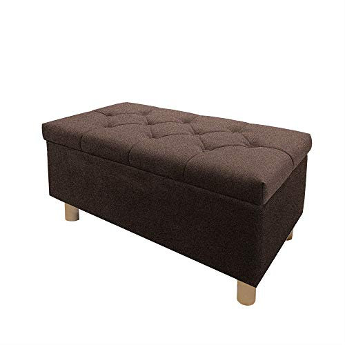 Comfort-Pur Sitzbank Sitzhocker Sitztruhe mit Stauraum Aufbewahrungsbox (Braun Select)