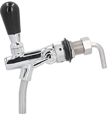 Robinet de Bière, Robinet de Bière Réglable en Acier Inoxydable en Laiton Chromé G5/8 pour Bars Hôtels Restaurants