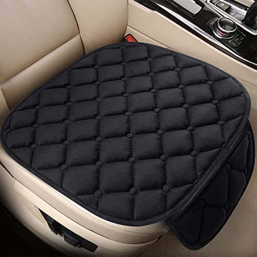 Auto Sitzauflage,Plüsch Auto Sitzbezüge,Sitzauflagen Auto Sitzkissen Autozubehör Universal Vordersitzbezüge und Rücksitzbezüge (Schwarz,1 Pc Vordersitzbe)