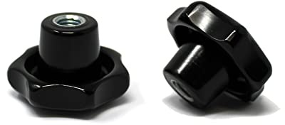 Ganter Normelemente/DSM – Sterngriff M6 (40) – nach DIN 6336 – 5 Stück | Griff Duroplast - Gewindebuchse Stahl verzinkt [TrueSpec Präzision] Innengewinde M6 – Sterndurchmesser 40 mm
