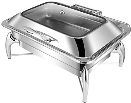 Stalwart DA-VICLH2103 Chafing Dish Glass lid Stainless Steel 7 litres GN1/1