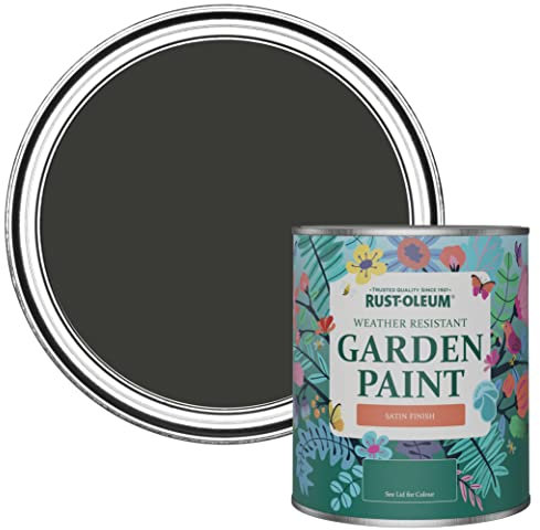 Rust-Oleum Black Mould-Resistant Garden Paint In Satin Finish - Dark Magic 750ml