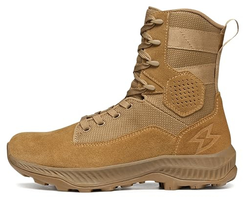 GARMONT Falcon T8 - Stivali tattici da combattimento, unisex, in pelle scamosciata, leggeri e traspiranti, Coyote, 40 EU