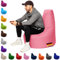 PATCH HOME Gamer Kissen & Lounge Sitzsack – befüllbar mit Reißverschluss, gefüllt mit Styropor, geeignet für In- & Outdoor. Perfekt als Gaming Sessel Sitzkissen (Altrosa, Ø 65cm x Höhe 70cm Junior)