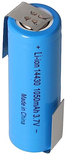 Li-ion Akku 14430 mit Lötfahnen Z-Form 1050mAh 3,6V - 3,7V Lithium-Ionen-Zelle ohne Schutzelektronik