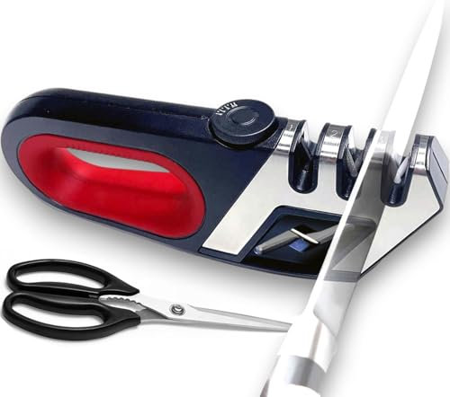 MyHome 101 4-in-1 Knife Sharpener - Knife Sharpeners for Kitchen Knives - Knife Sharpening Kit - Kitchen Knife Sharpener - Afilador De Cuchillos