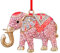 D24TIME Elefanten-Weihnachtsschmuck – Metall rosa Ornament für Weihnachtsbaumschmuck, Elefanten-Ornamente für Frauen, Freunde, Schwesternschaft, Zuhause, Weihnachtsfeier, Dekoration