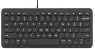 ZAGG Teclado con cable Connect 12C para computadoras de escritorio tipo C (2023), materiales sostenibles, inglés Reino Unido