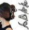 PSOWQ 4 pezzi fermagli per capelli in metallo per donna - Fermagli per capelli Grandi fermagli per capelli per donne e ragazze Accessori per capelli spessi