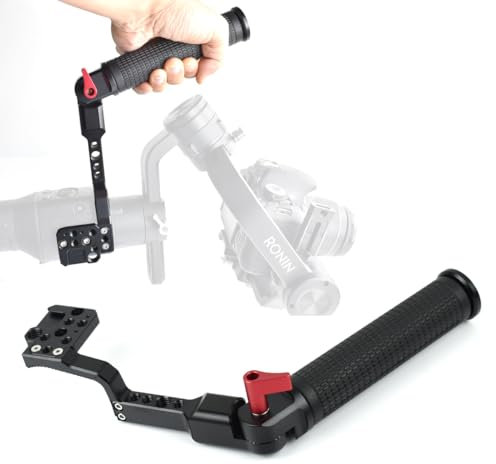 Akeipho Gimbal Grip Handle Handy Sling Handgrip for DJI Ronin S/SC / RSC2,Adjustable Gimbal Side Extension Cold Shoe Mount 1/4 3/8 Holes Stabilizer Accessory Handle
