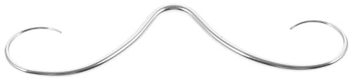 CALLARON Schnurrbart-Septum-Ring Edelstahl-Septum-Schnurrbart-Nasenring-Piercing-Schmuck Silberner Septum-Piercing-Aufhänger Lustiges Valentinstagsgeschenk