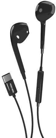Music Hero auricolari a filo USB-C, cuffiette USB-C, comandi integrati, microfono, semi in-ear, nero