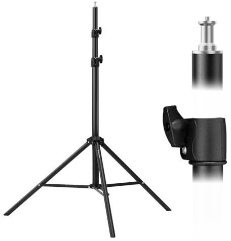 K&F Concept Fotografie Lichtstativ, 280CM Metal Light Stand für Studio-Fotographie, Reflektor, Blitz & Video, einstell Beleuchtungstativ hoch mit Universal 1/4 Srew