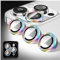 Kucheed Bling Camera Lens Protector for iPhone 12 Pro Max, Glitter Tempered Glass Camera Cover Film Stickers, Sparkling Automatic Alignment Individual Metal Rings Phone Accessories