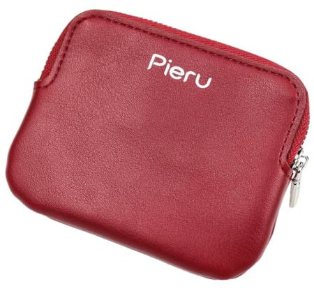 YUGSHNKFC Kartenhalter mit mehreren Schlitzen, Kartenhalter, Schlüsseltasche, Ledertasche, Geldfach, einfarbig, Kreditkarte, burgunderfarben