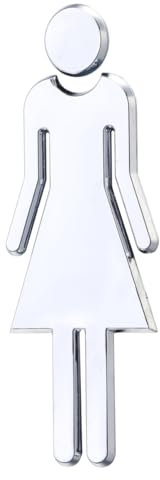 Uonlytech Panneau en Acrylique Miroir pour Hommes et Femmes Autocollant Décoratif Solide Installation Facile Autocollant Mural pour Publiques 1 Paire