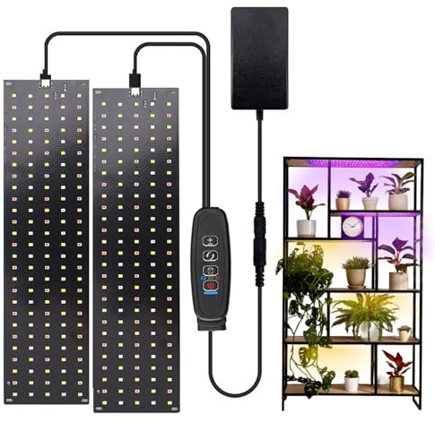 TechVizrs Pflanzenlampe LED Vollspektrum mit 270 LEDs | Grow Light mit 3/9/12H Zeitschaltuhr, 10 Arten von Helligkeit für Zimmerpflanzen