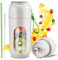 Portable Blender, 350ml Personal ElectricJuicer Blender, USB Rechargeable, Upgrade 12 Blades, Leakproof Lid Design with Straw & Brush Portable Mixer for Juice Shakes and Smoothies