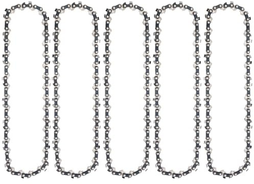 Yweller 5er-Pack Sägekette 3/8LP Teilung für 30cm Schwert - 44 Antriebsglieder, 1,1mm - Ersatzkette kompatibel mit Stihl Kettensäge MS140, MS160, MS162, MS170, 009, 010, 011, 017, 018 und mehr