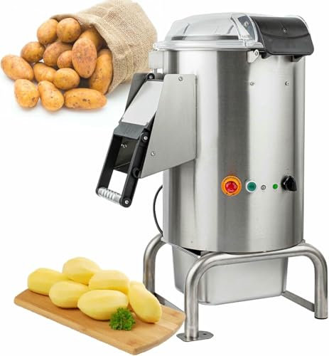22 LB Commercial Potato Pee, Automatic Potato Peeler, 750 W, Washing Machine and Peak of Stainless Steel Potatoes, Resistant, Automatic, 110 V (110 V)