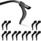 NJCXOLA 6 paia di Ferma Occhiali, Ferma Occhiali In Silicone, Antiscivolo per Occhiali cuscinetti in morbido Silicone occhiali da vista antiscivolo Gancio ferma occhiali in silicone, Grande Nero