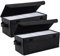 Aolawco 2 Pack CD Storage Boxes, 13.8*6.2* 5.5 CD Case, Pack of 2 CD Case Holder 40 CDs in Full Jewel Cases, 80 CDs in Slim Cases, and 200 Discs in CD Sleeves - Black