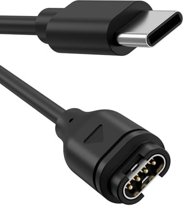 USB C Charger for Garmin Instinct, 2, 2S Solar,for Garmin Vivoactive 5/4/3,garmin Fenix 7/7S/7X/6/6S/6X Pro/5/5S/5X Plus, Forerunner 45/245/255/745/945/955/185 (100cm)