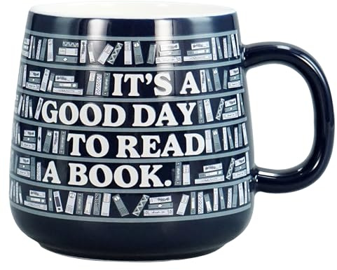 Half Moon Bay Mug Boxed Scandi Shape - It's A Good Day to Read A Book | Ceramic Mug | Tea Coffee Cup | Novelty Gift | Collectible | Official Licensed Merchandise