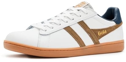Gola Equipe II Herren Leder, Weiß/Tabak/Marineblau, 11